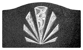 DASHELL-602-SL-SH-BK Silver Sunburst Shimmer Black Background